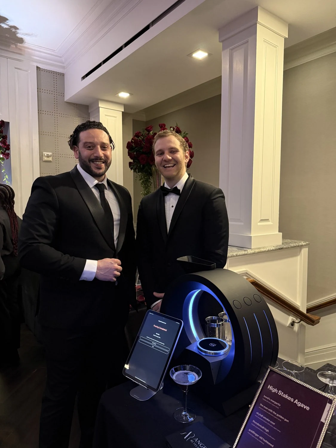 A guest and the Barsys bar during the Scarsdale Library formal event.